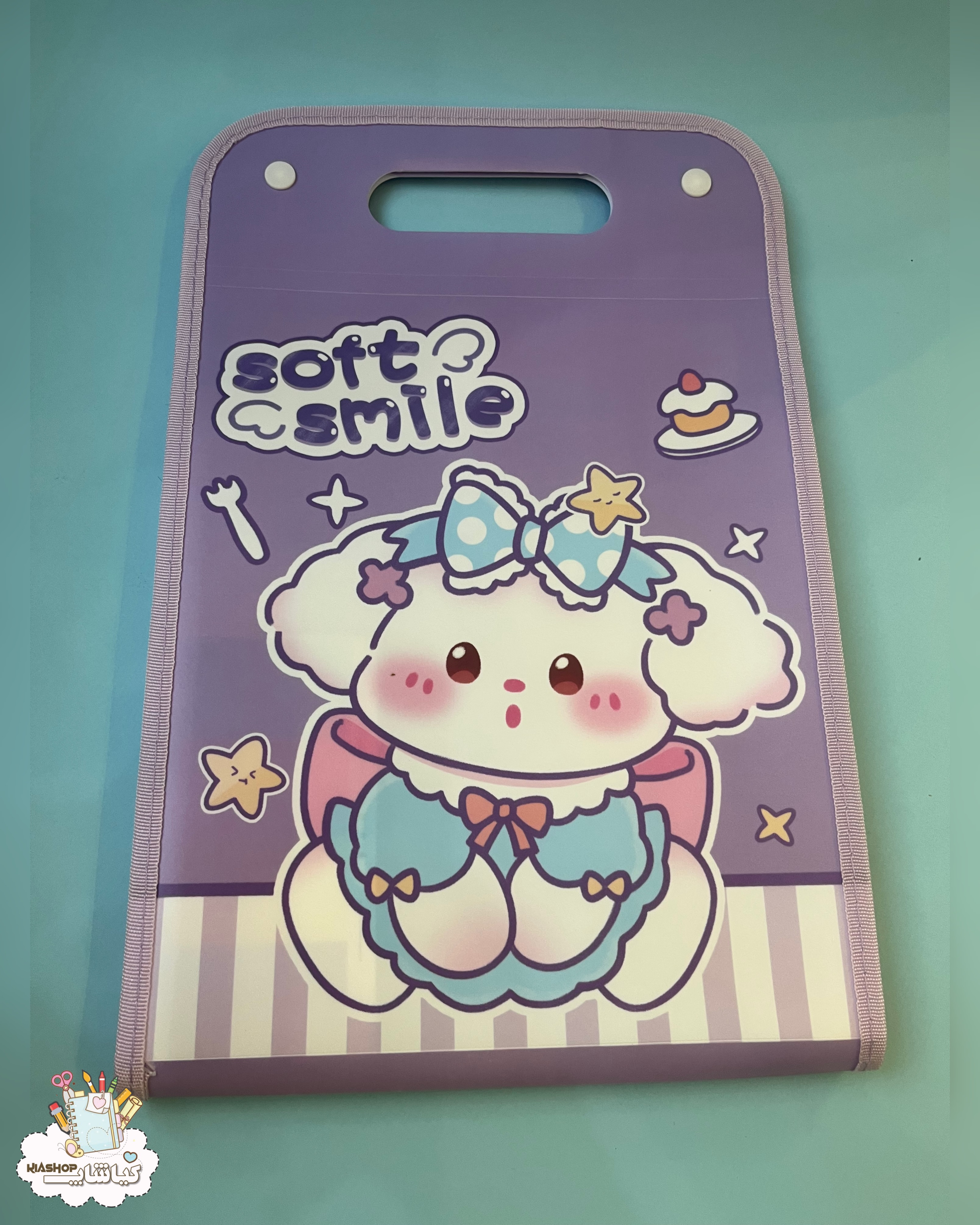 پوشه دیوایدری رنگ بنفش طرح پاپی