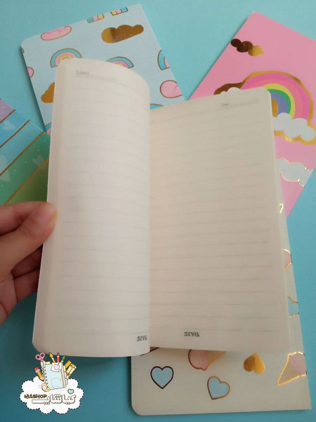 دفتر ته چسب پاستلی طلاکوب ۵۰برگ