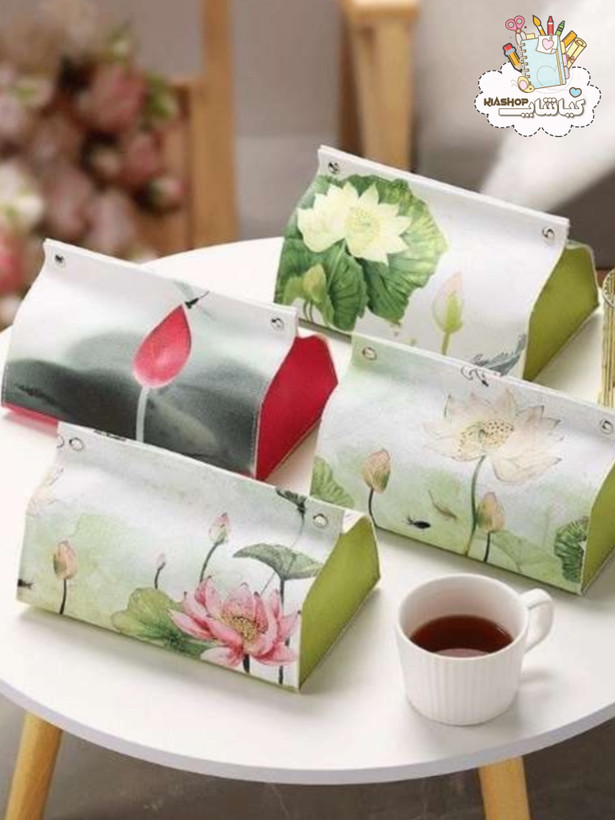 جای دستمال کاغذی پارچه ای رومیزی طرح طبیعت