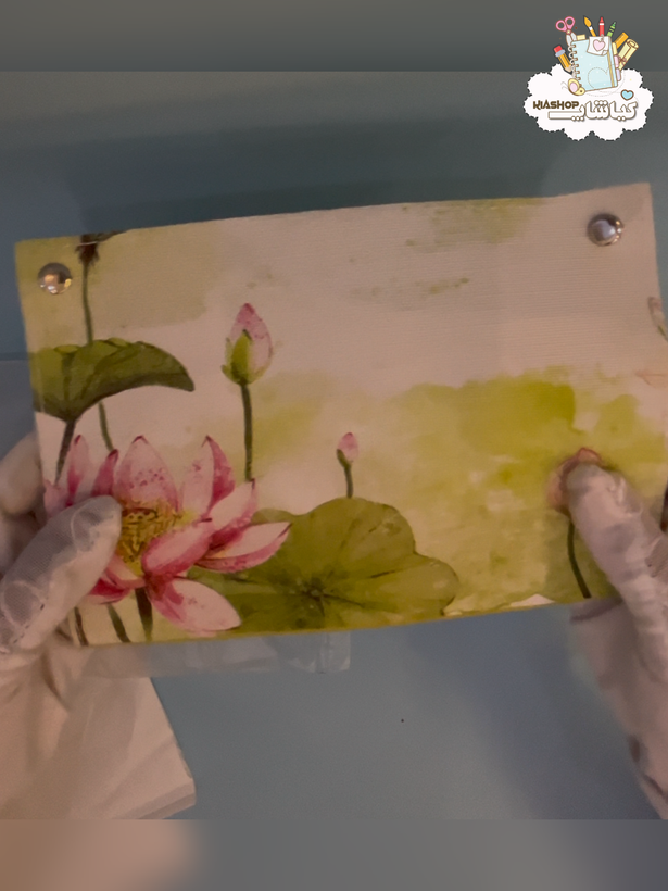 جای دستمال کاغذی پارچه ای رومیزی طرح طبیعت