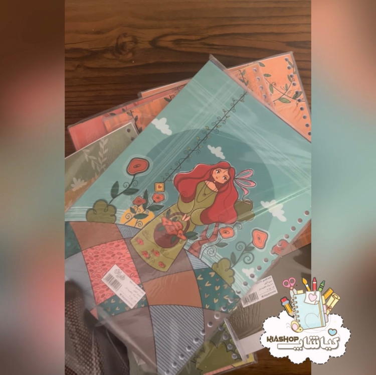 کلاسور ۲۶ حلقه ی طرحدار قفل فلزی همراه با یدک کلاسور برند دایان