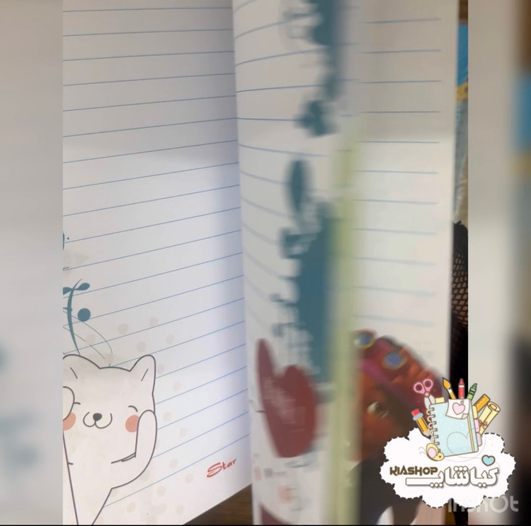 دفتر ۵۰ برگ سیمی داخل طرحدار رنگی