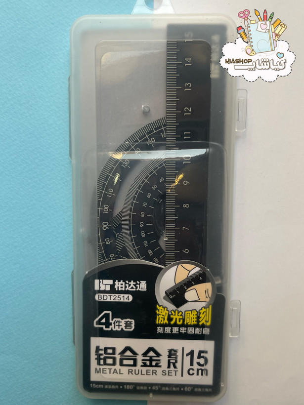 ست خطکش،گونیا و نقاله فلزی مدل BDT2514